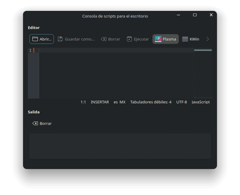 Plasma Interactive Console - Step 1