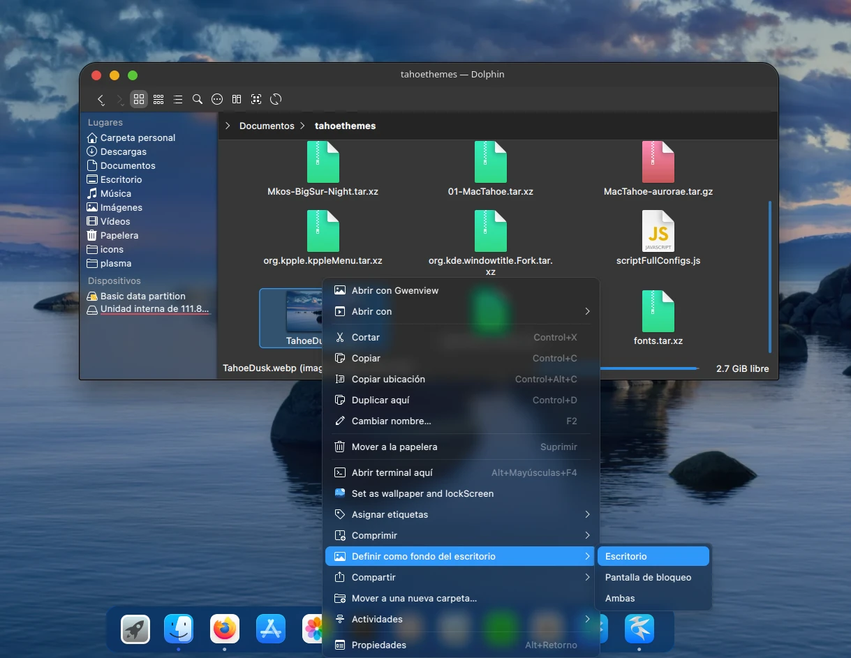Selecting the Wallpaper